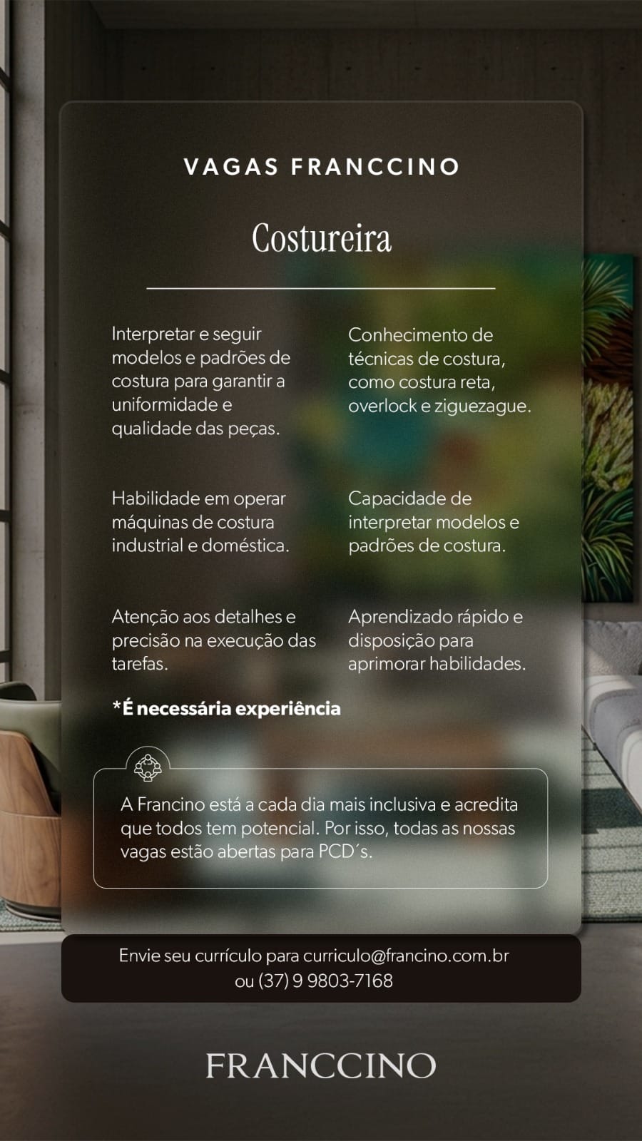 Arte da vaga Costureira