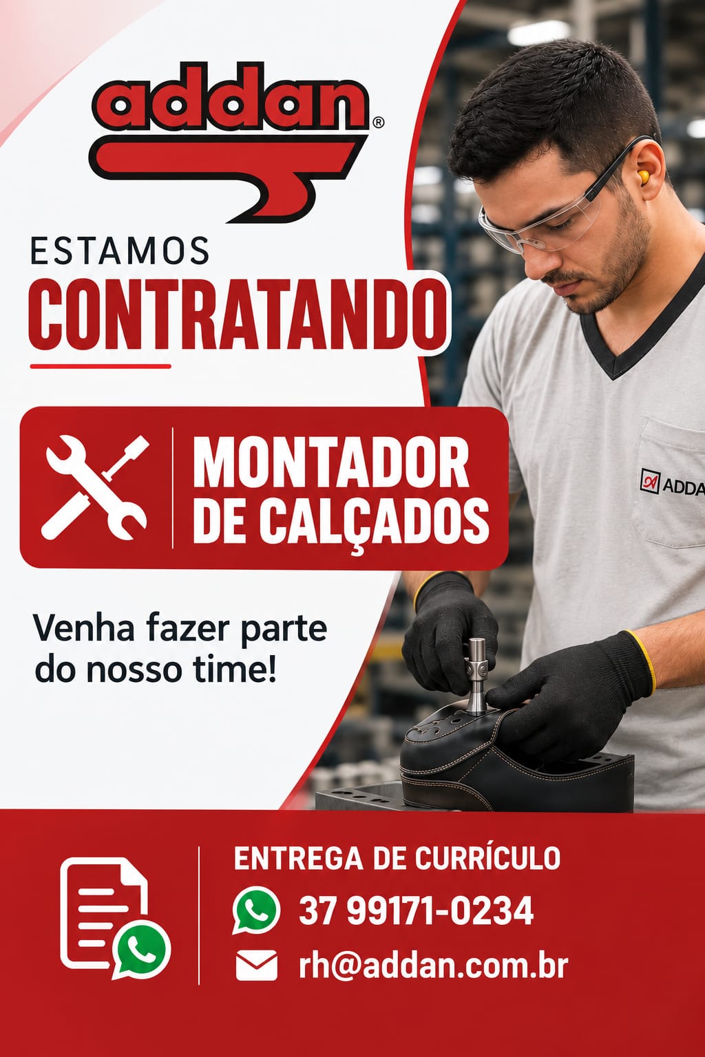 Arte da vaga Montador de Calçados