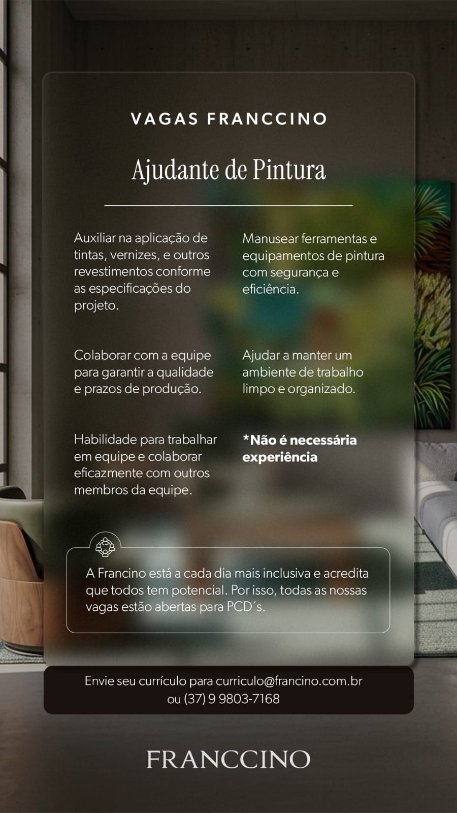Arte da vaga Ajudante de Pintura